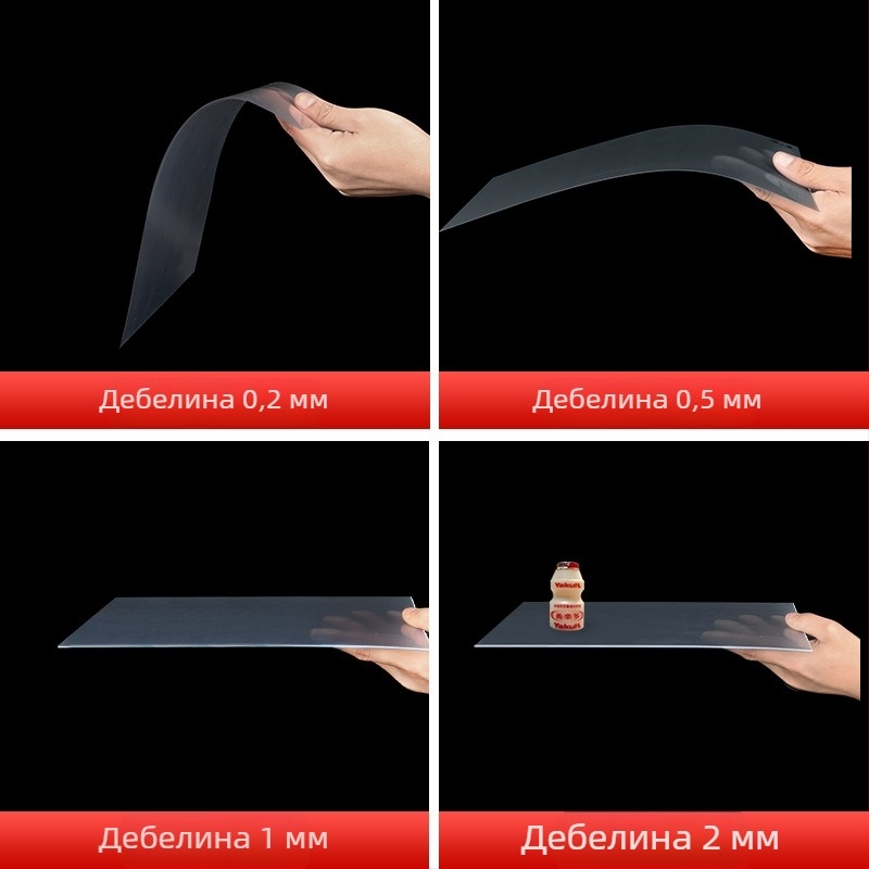 PVC/PET/PC/PP листове – прозрачен и матиран полупрозрачен финиш; дебелина 0,08–3,0 мм; за печат; марка Dale 725-02