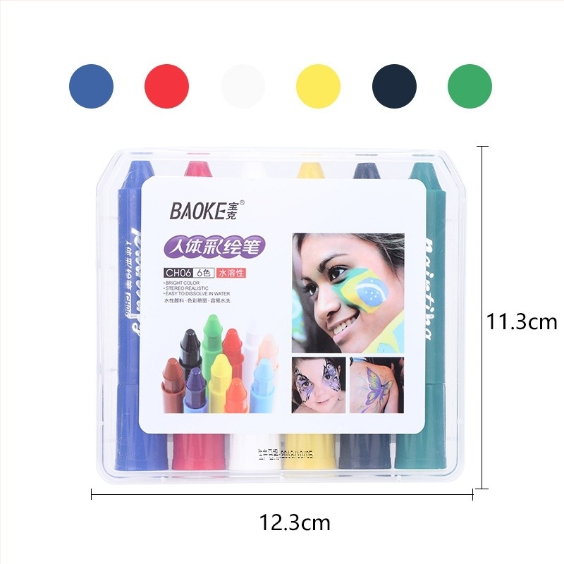 Baoke въртящ се body painting crayon – пластмасов корпус, презареждащ се, IP разрешение