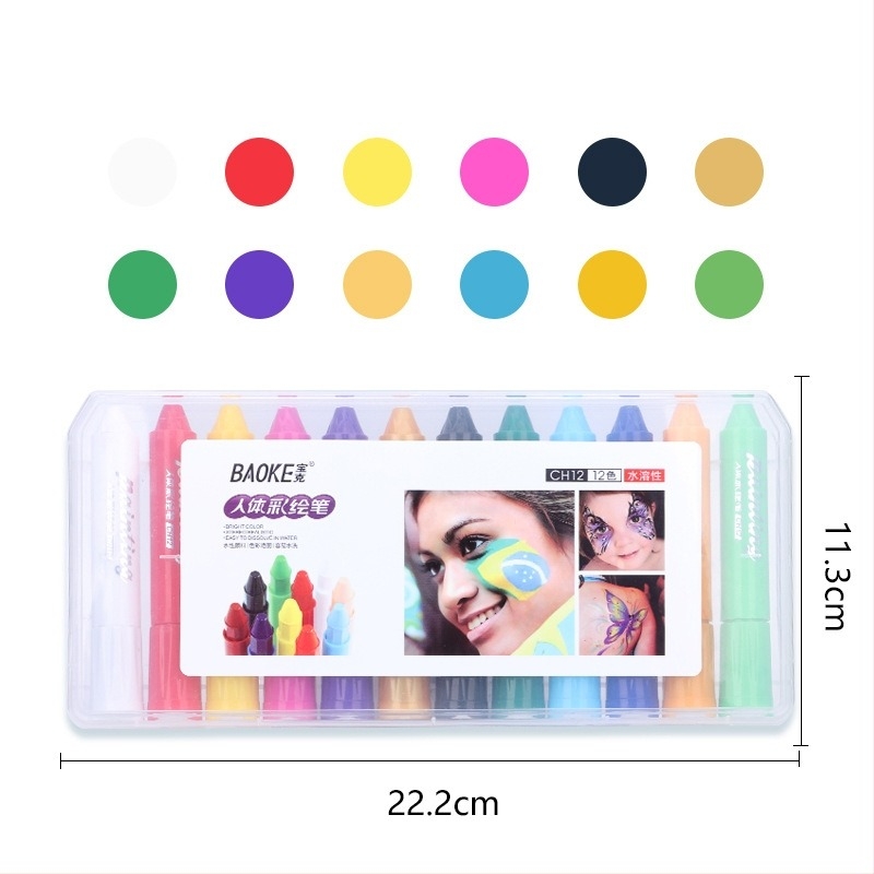 Baoke въртящ се body painting crayon – пластмасов корпус, презареждащ се, IP разрешение