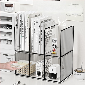 Настолен стелаж за книги Yuetu, модел Book storage rack, материал пластмаса