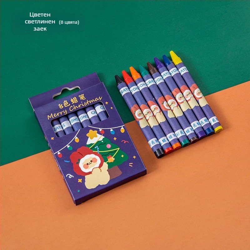 Cartoon Christmas Crayon Set A1812 – пластмасов корпус; основна употреба: рисуване и графити; модел: A1812; IP одобрение: Art Wenchuang