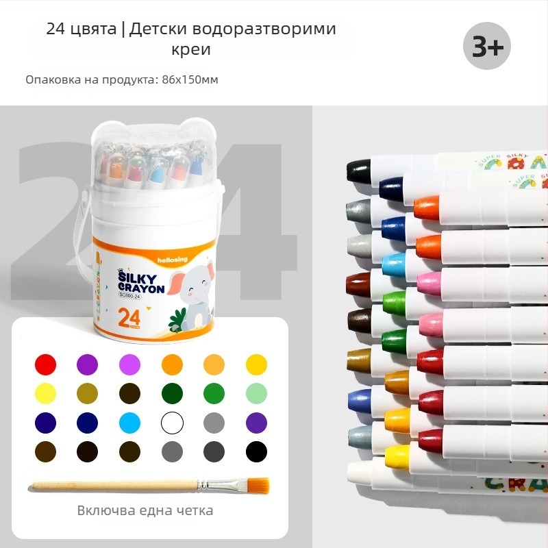 Детски рисувателни пръчки за боядисване – Jiyu Painted Stick, единична върха, пластмасов корпус, авторизиран частен бранд