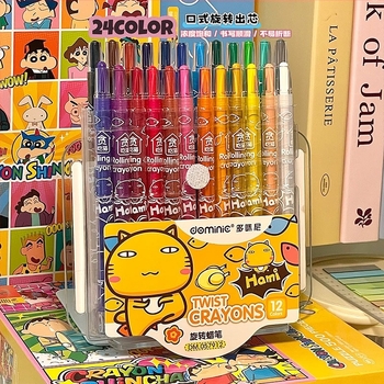 Комплект восъчни пастели, 36 цвята, миещи се за деца, модел 0579, серия 0579, марка Believe in harmony, пластмасов корпус