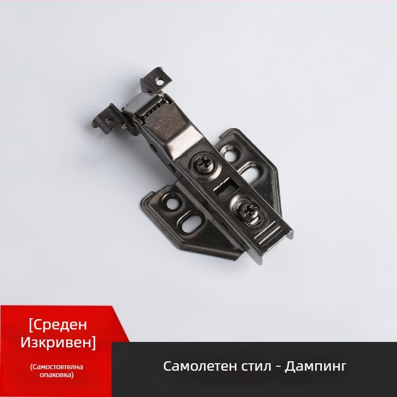 Шарнир за врата с алуминиева рамка – многоъгълен 30°/45°, хидравличен буфер, за стъклени врати