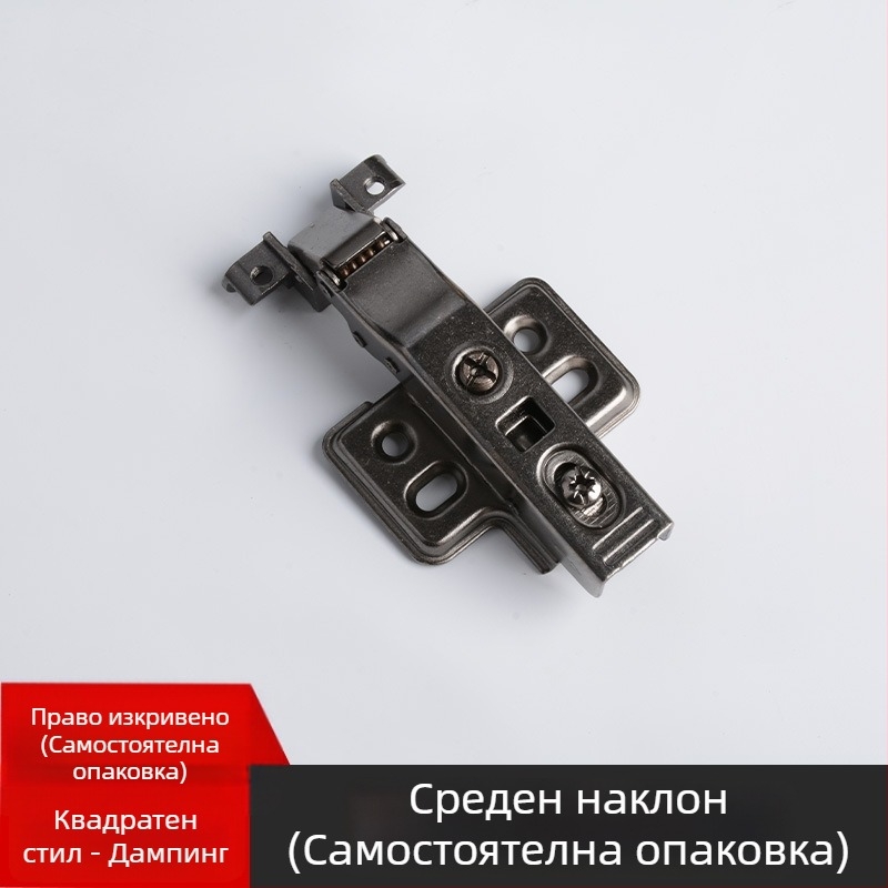 Шарнир за врата с алуминиева рамка – многоъгълен 30°/45°, хидравличен буфер, за стъклени врати