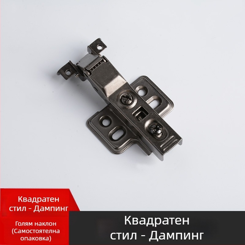 Шарнир за врата с алуминиева рамка – многоъгълен 30°/45°, хидравличен буфер, за стъклени врати