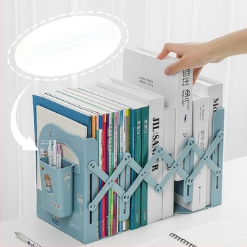 Стойка за книги за бюро, модел DP2409, пластмасова, сгъваема и разтегателна, нето тегло 410 g