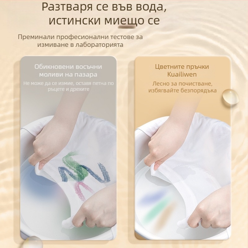 Детска измиваема пръчка за рисуване, Kuai Liwen, кръгло тяло, пластмасов корпус, изтриваема, модел: Washable paint stick, серия: Детски восъчни моливи