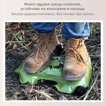 Портативен сгъваем воден пакет, 8 л капацитет, PE/TPE материал, прост стил, за къмпинг