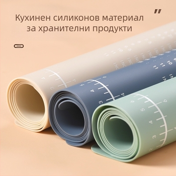 Силиконов мат за месене на тесто, хранителен клас, антиплъзгащ се, удебелен, за месене и печене; Nordic дизайн; произход Yangjiang, Guangdong; марка Good and Sharp