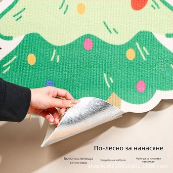 Котешка драскалка - стенен стикер, устойчива на износване, карикатурен дизайн, полиестер, марка WB, 100 бр. в кутия