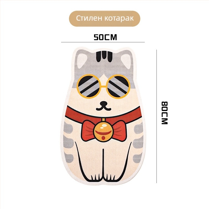 Котешка драскалка - стенен стикер, устойчива на износване, карикатурен дизайн, полиестер, марка WB, 100 бр. в кутия