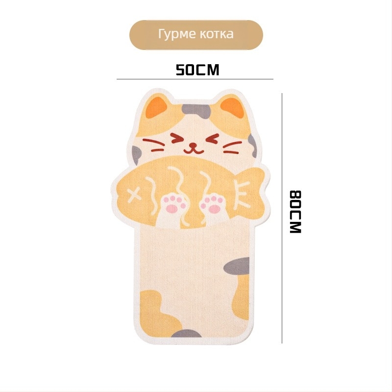 Котешка драскалка - стенен стикер, устойчива на износване, карикатурен дизайн, полиестер, марка WB, 100 бр. в кутия