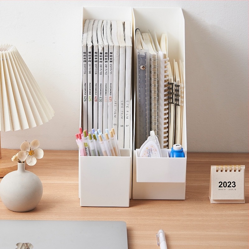 Panhui PH3058 пластмасов настолен държач за файлове за офис, нетно тегло 500 g, пакет от 24 бр.