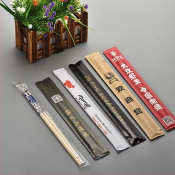 Комплект клечки за хранене с персонализирано лого, включена хартиена торбичка, печат с висока резолюция, пакет от 100 броя за хотели и луксозни ресторанти