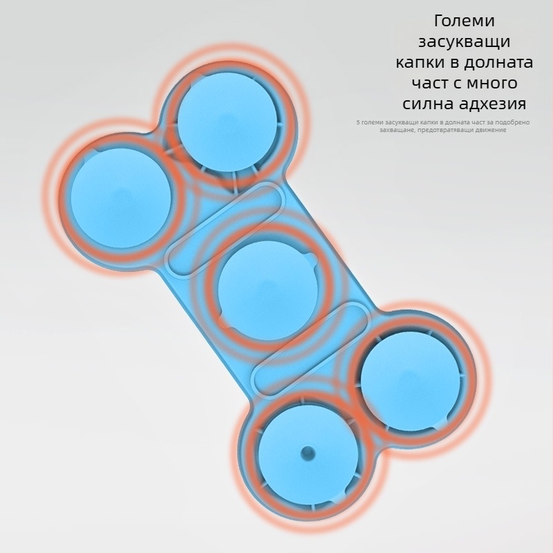 Силиконова чиния за домашни любимци и лизащаща подложка за хранене с вакуумна чашка – бавно хранене, мултифункционално
