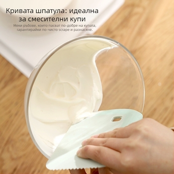 Многофункционална резачка за тесто и кухненска шпатула със скала за измерване, PP материал, модерен минималистичен дизайн