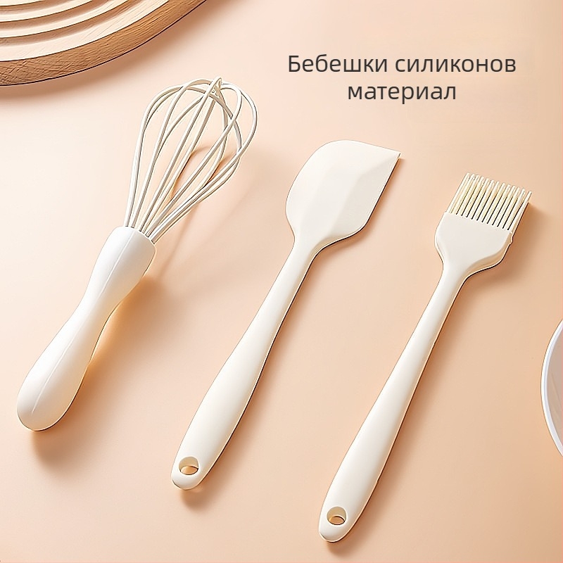 Beijia силиконова шпатула: хранителен клас, устойчива на високи температури, четка за масло, яйчен разбивател, кухненски инструмент за печене