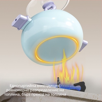 Супова тенджера от фино желязо със незалепващо покритие, 5 л капацитет, стъклен капак, единично дъно, универсална съвместимост с печки