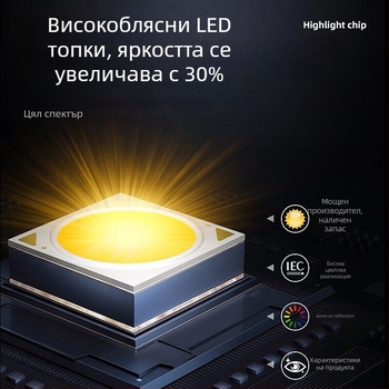 LED вградена таванна лампа с трицветно димиране (3000/4000/6000K), 6–10W, Ø75 мм монтажен отвор, корпус от алуминий, 220V