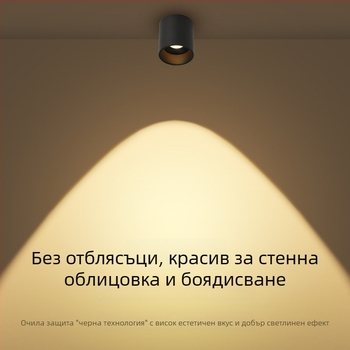 Повърхностно монтиран LED downlight, 6-10W, 220V, CRI ≥90