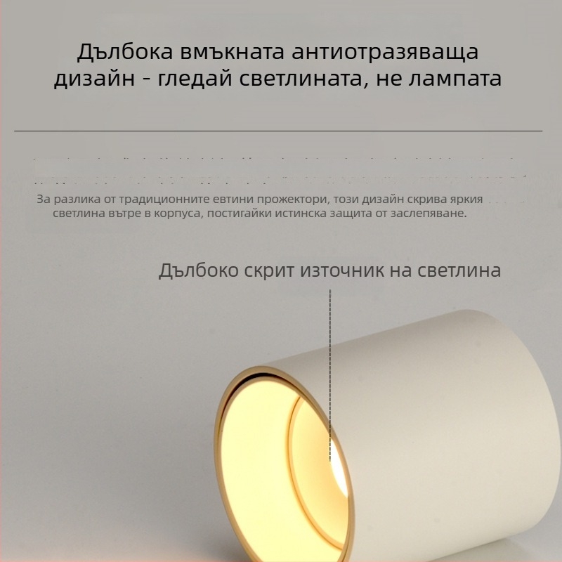 Повърхностно монтиран LED downlight, 6-10W, 220V, CRI ≥90