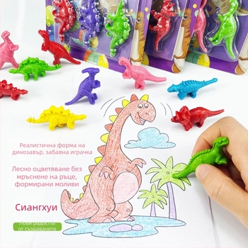 Комплект за оцветяване с пластмасови форми восъчни пастели — модел XH-040, кръгла молив, серия Styling Crayon, корпус от хартия