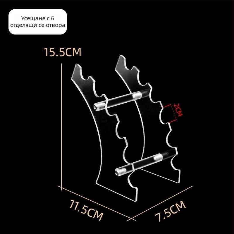 Акрилна витрина за щипки за коса, многоетажна стъпкова стойка за магазини за канцеларски материали