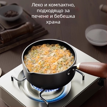 Тиган за омлет от фино желязо, китайски стил, с едно дъно, тегло 780 г, подходящ за универсална печка