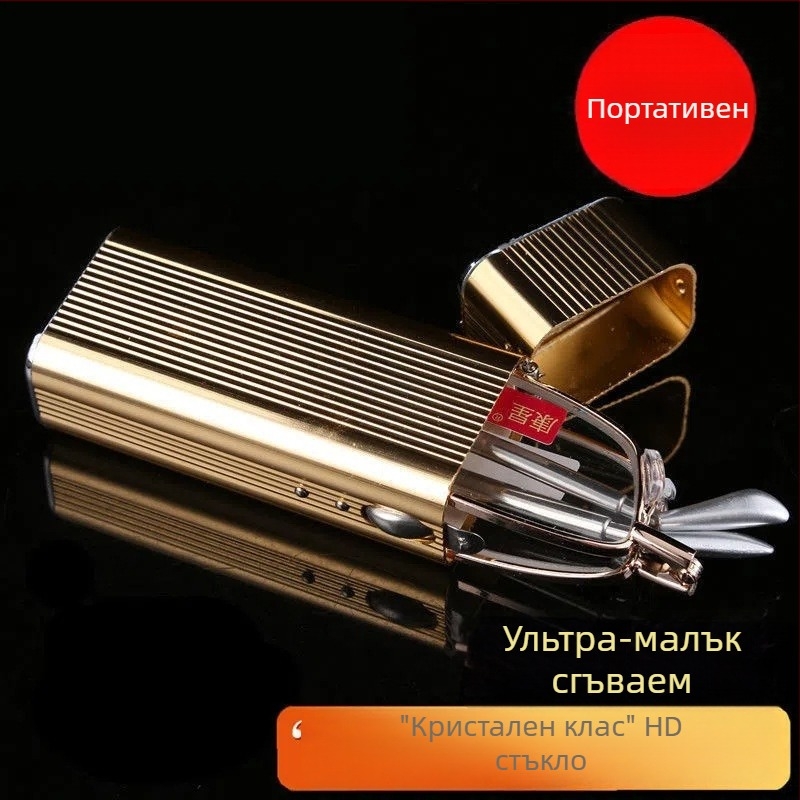 Сгъваеми антирадиационни очила за четене, стъклени лещи, метална рамка, асферични лещи