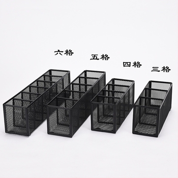 Метален държач за моливи и бюро с множество секции — десктоп органайзер и козметичен организатор, персонализируем