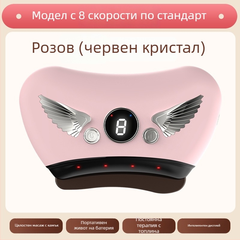 Електрическо устройство за лице гуаша със каменна плоча, зарядно захранване, бутонно управление, безстепенна скорост, температура 30–50°C