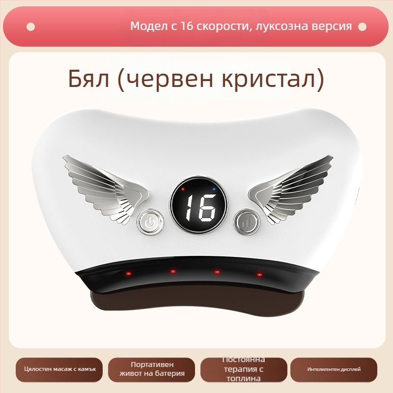 Електрическо устройство за лице гуаша със каменна плоча, зарядно захранване, бутонно управление, безстепенна скорост, температура 30–50°C