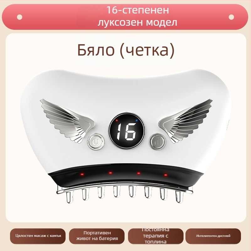 Електрическо устройство за лице гуаша със каменна плоча, зарядно захранване, бутонно управление, безстепенна скорост, температура 30–50°C