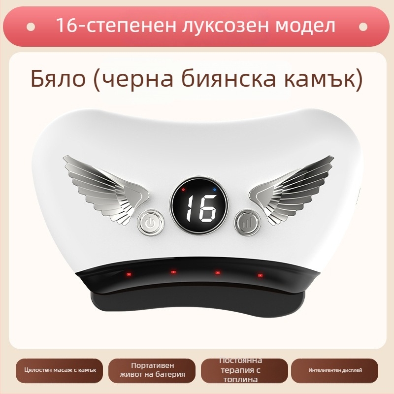 Електрическо устройство за лице гуаша със каменна плоча, зарядно захранване, бутонно управление, безстепенна скорост, температура 30–50°C