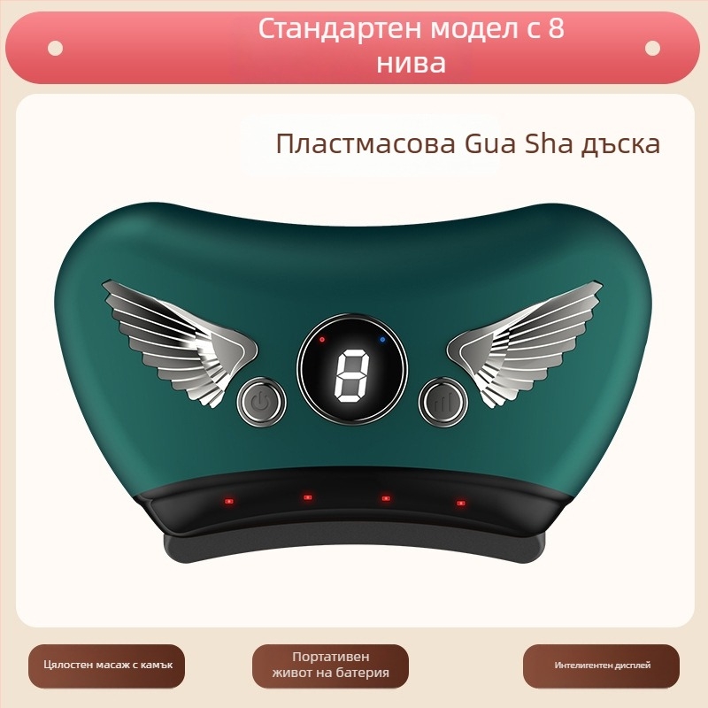 Електрическо устройство за лице гуаша със каменна плоча, зарядно захранване, бутонно управление, безстепенна скорост, температура 30–50°C