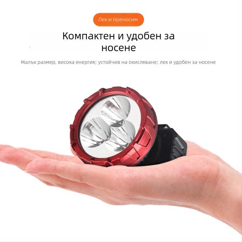 LED фенер за глава, презареждаем, модел 208-3, обсег 50 м, време на работа 3 ч