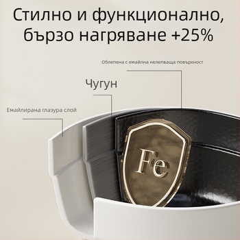 Тенджера за мляко с емайлово керамично покритие, желязно тяло, незалепващо покритие, стъклен капак, всичко-в-едно за супи