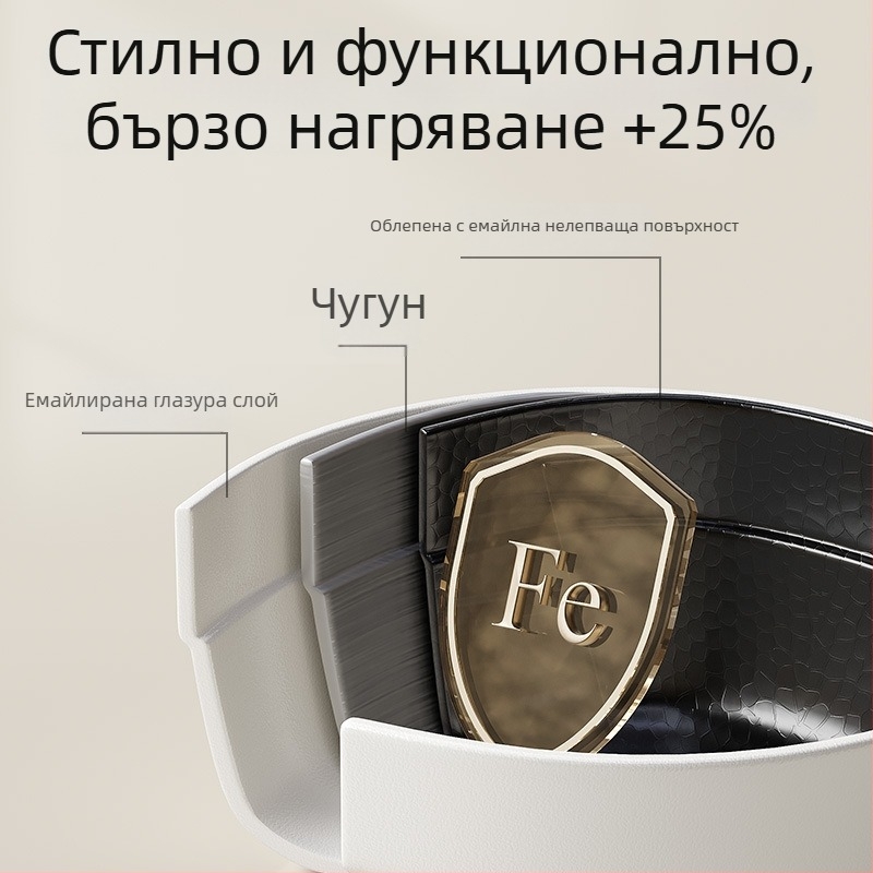 Тенджера за мляко с емайлово керамично покритие, желязно тяло, незалепващо покритие, стъклен капак, всичко-в-едно за супи