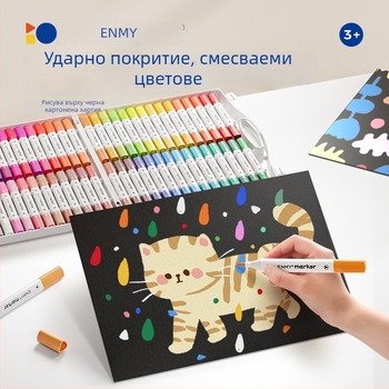 Enmi двуглавен акрилен маркер за деца, водоустойчив, подходящ за DIY акварел, базова опаковка
