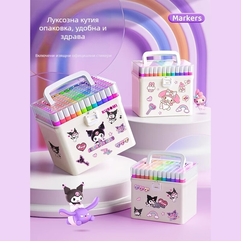 Chalk Time акрилни маркери за рисуване – непрозрачни, подредими, комплект за начално училище