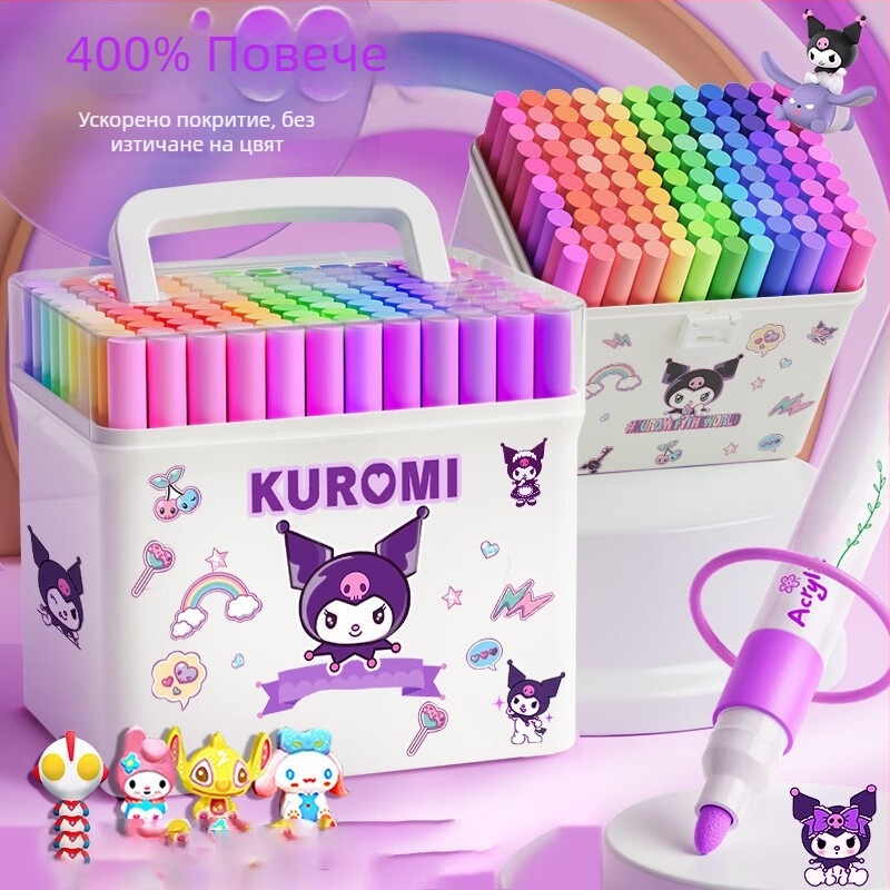 Chalk Time акрилни маркери за рисуване – непрозрачни, подредими, комплект за начално училище