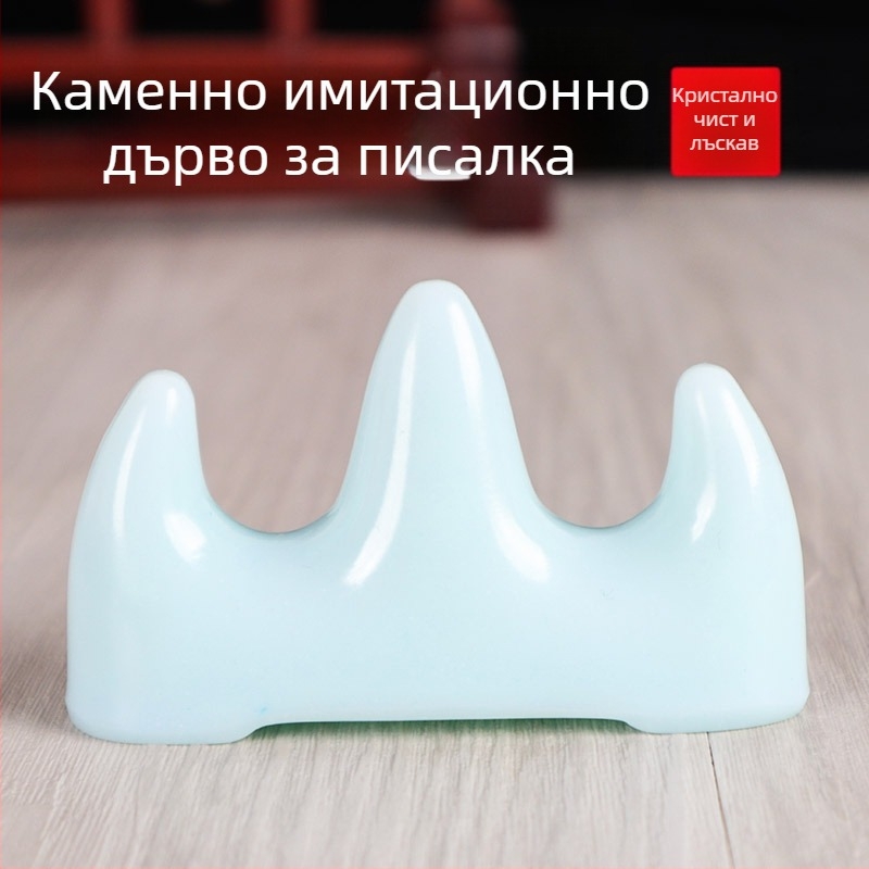 Държач за писалка и четка – модел bg1, Purple fangzhai; материали: пластмаса/бамбук/дърво; печат на лого и персонализация налични