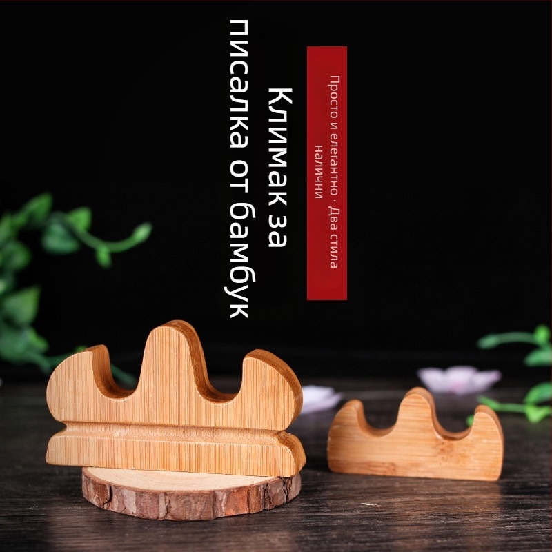 Държач за писалка и четка – модел bg1, Purple fangzhai; материали: пластмаса/бамбук/дърво; печат на лого и персонализация налични