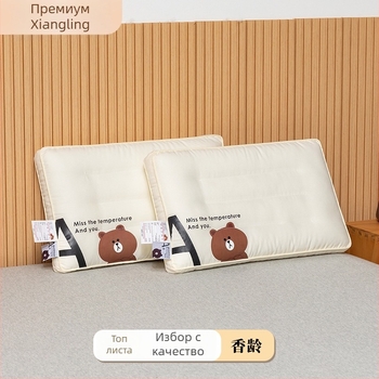 Детска възглавница от чист памук за шийния отдел на гръбначния стълб, правоъгълна форма, пълнител: 100% полиестер, височина на пълнежа 1–5 см, за едно дете