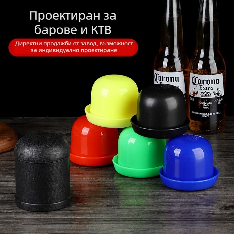 Комплект чаши за зарове ABS, дизайн с заоблени ъгли, модел 302, кутия от 60 броя, марка Apricot Charm