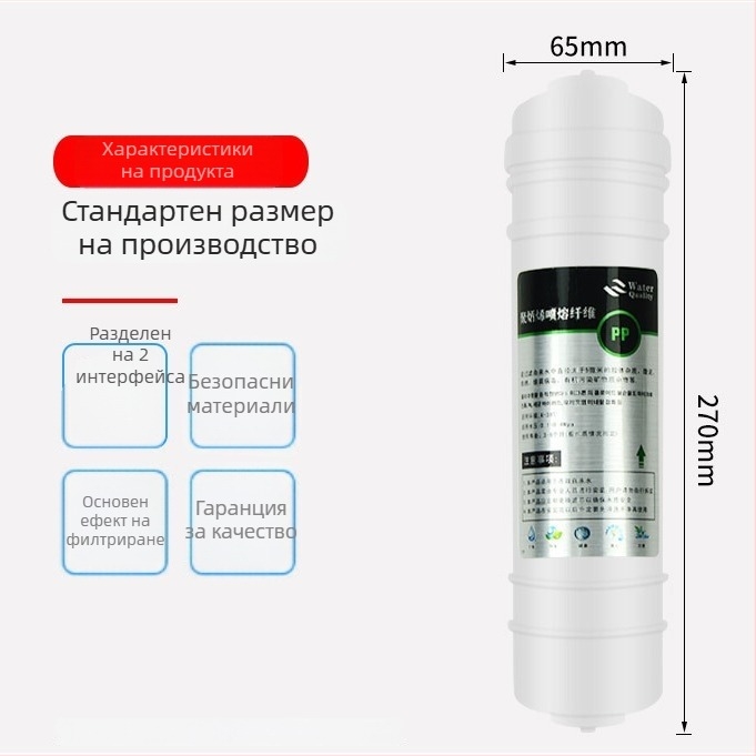 Филтър елемент за водна филтрационна система, PP материал (хранителен клас), модел JQ-LX001, ултрафилтрационна система, филтрира пясък и частици, точност на филтрацията 0.01