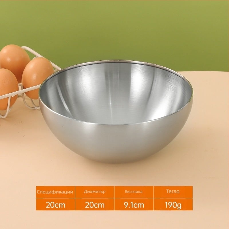 Салатник от неръждаема стомана за кухня, модерен минималистичен дизайн, произход Чаочжоу, Китай