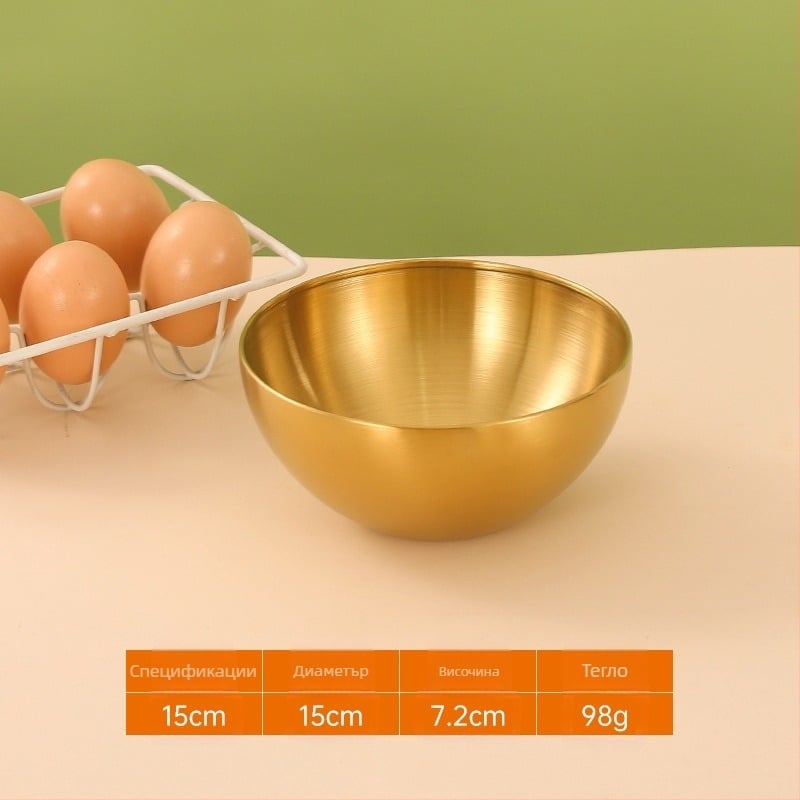 Салатник от неръждаема стомана за кухня, модерен минималистичен дизайн, произход Чаочжоу, Китай