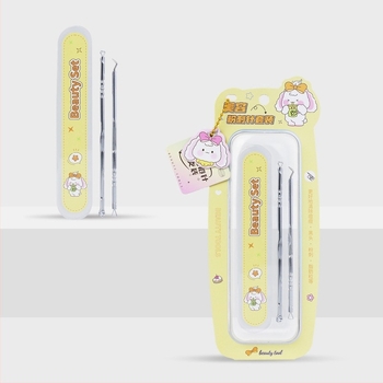 Комплект от 2 акне игли с кутия за съхранение, неръждаема стомана, преносим, многофункционален